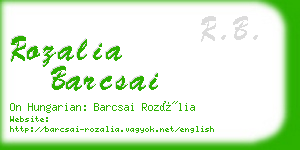 rozalia barcsai business card